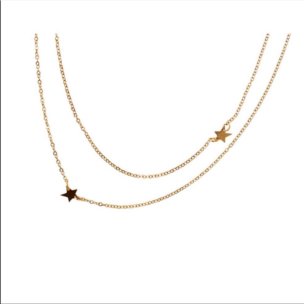NEW Jennifer Zeuner Necklace Stars Double Chain Jewelry Gold JEN-FA-001 - Picture 14 of 16